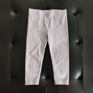 Nike Girls Pale Pink Leggings with Swoosh Accent Size 24m
